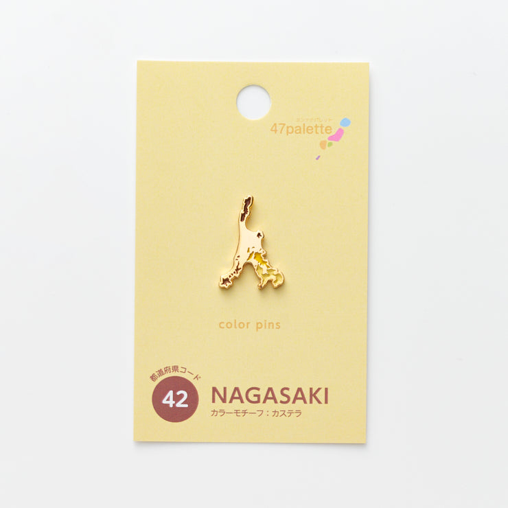 街まち 47palette カラーピンズ/42長崎県｜地図グッズ｜Map