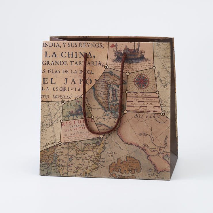 古ちず】紙袋 スクエア(大)/冒険心 ジパング｜地図グッズ｜Map