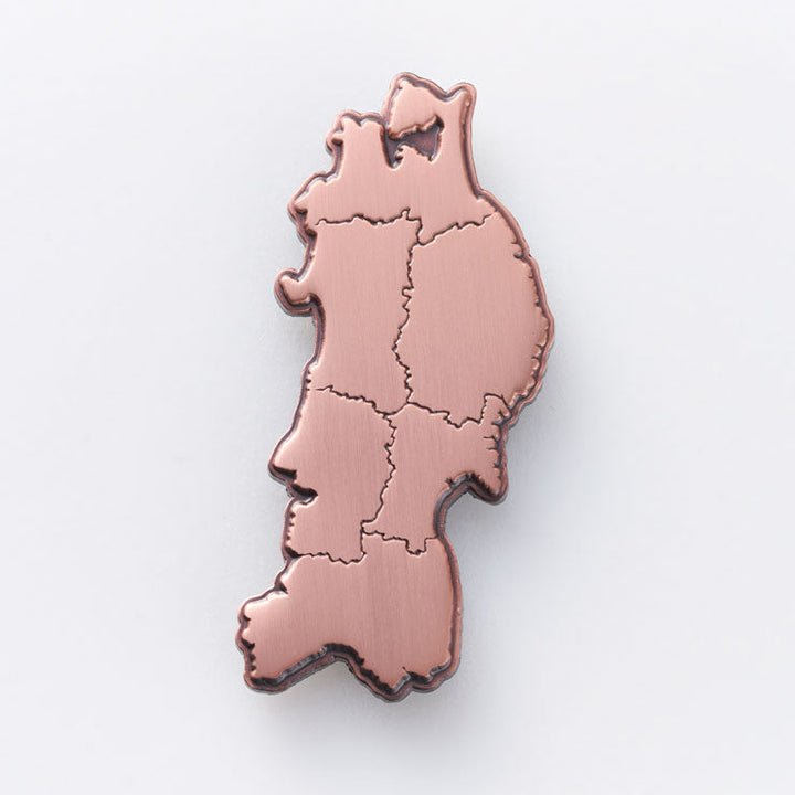 日本列島ピンバッジ/東北 アンティークコパ―