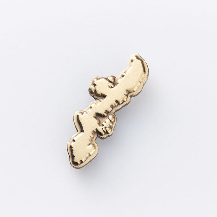 日本列島ピンバッジ/沖縄 アンティークゴールド