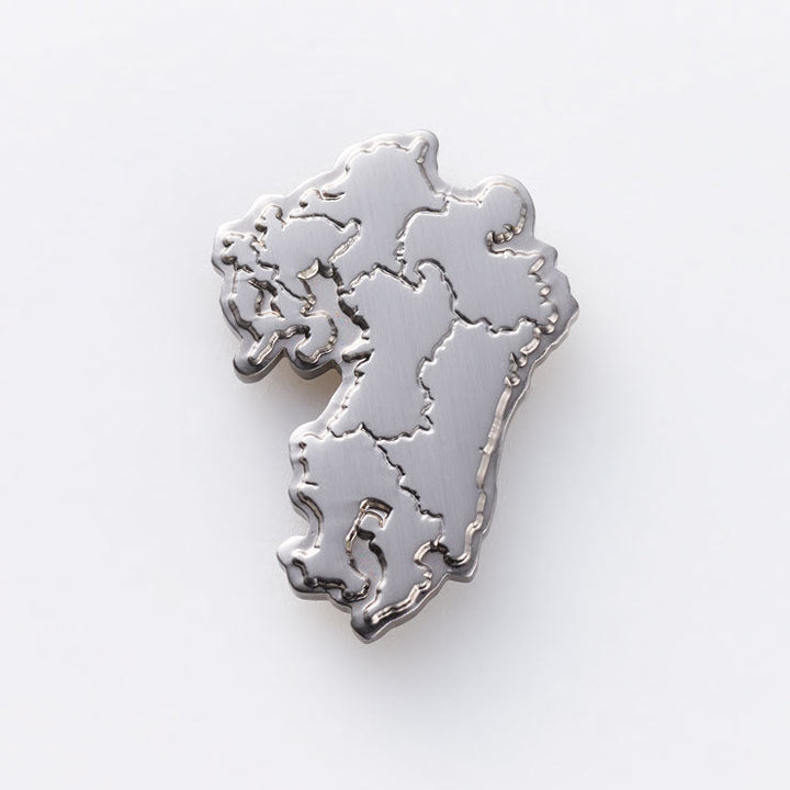 日本列島ピンバッジ/九州 アンティークシルバー