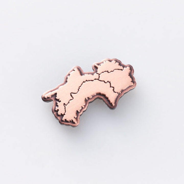 日本列島ピンバッジ/四国 アンティークコパ―