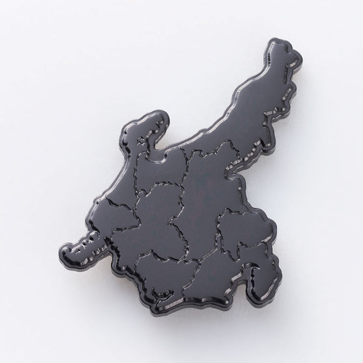 日本列島ピンバッジ/中部 ブラック