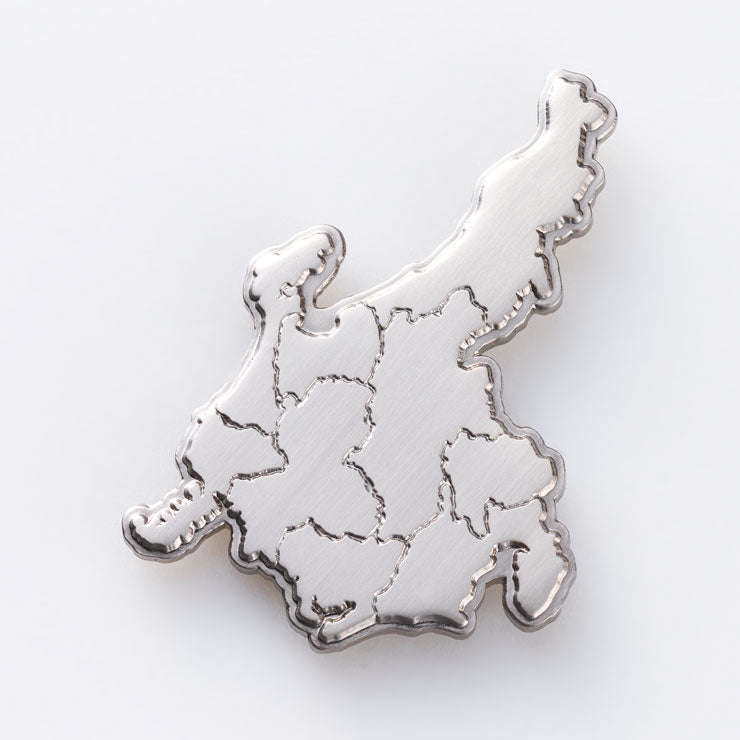 日本列島ピンバッジ/中部 アンティークシルバー｜地図グッズ｜Map