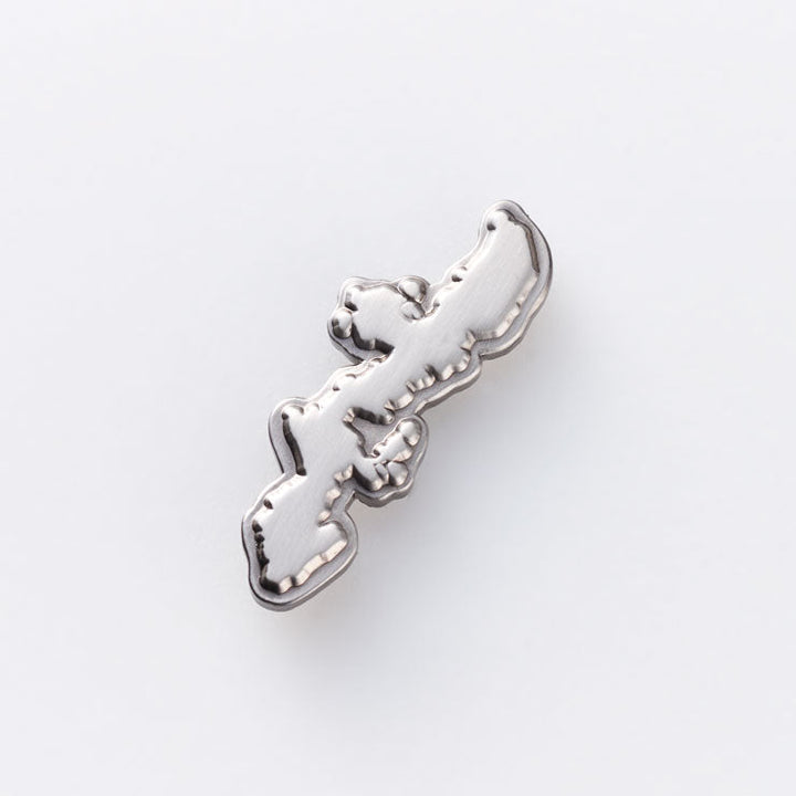 日本列島ピンバッジ/沖縄 アンティークシルバー