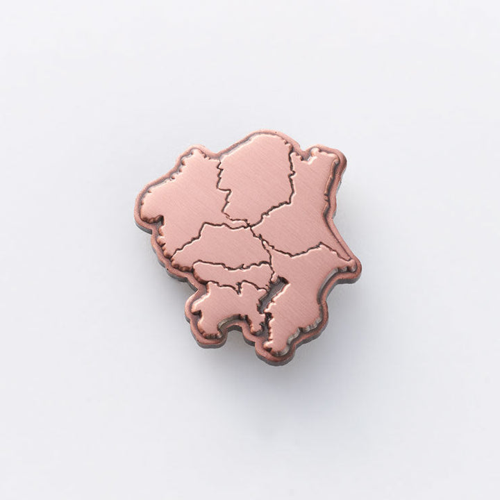 日本列島ピンバッジ/関東 アンティークコパ―