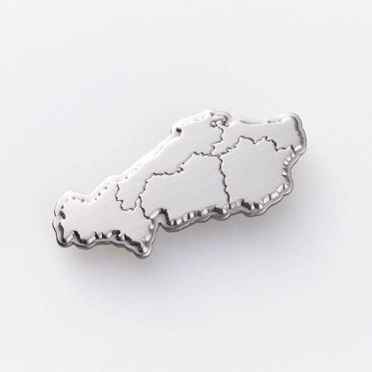 日本列島ピンバッジ/中国 アンティークシルバー｜地図グッズ｜Map