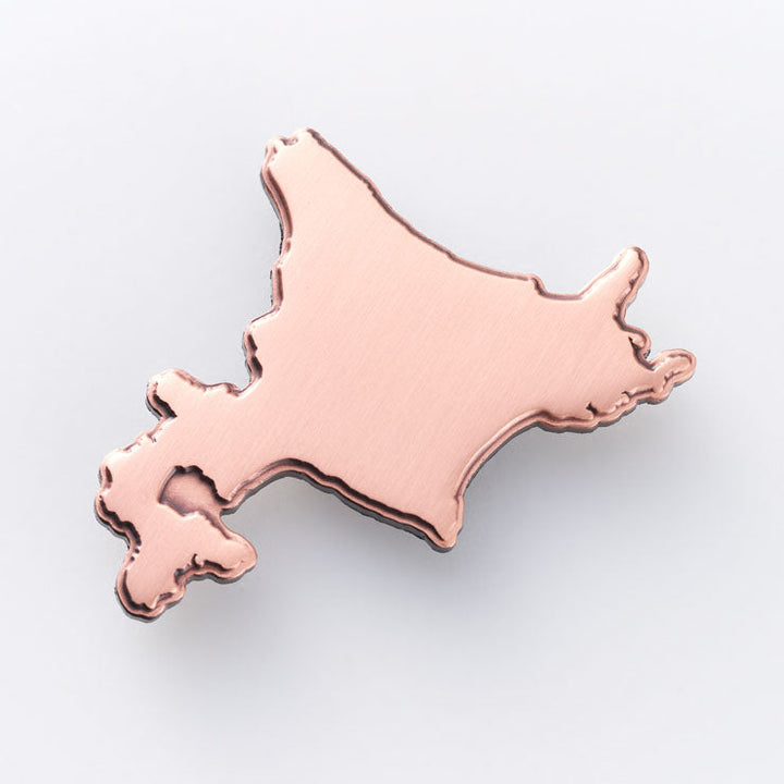 日本列島ピンバッジ/北海道 アンティークコパ―