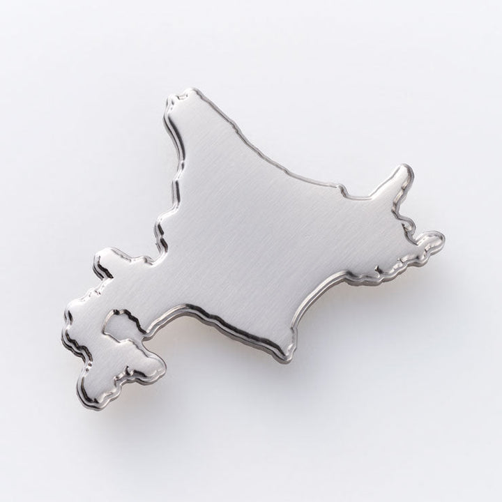 日本列島ピンバッジ/北海道 アンティークシルバー