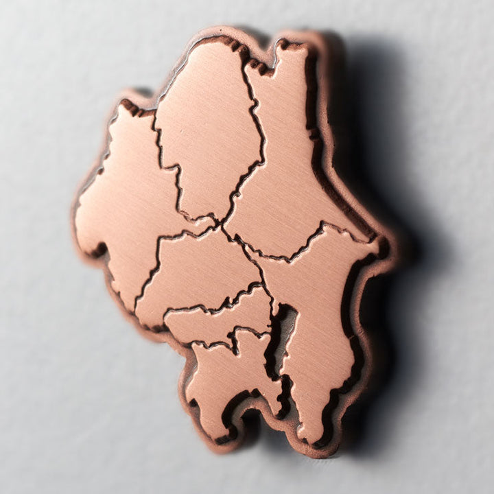 日本列島ピンバッジ/関東 アンティークコパ―