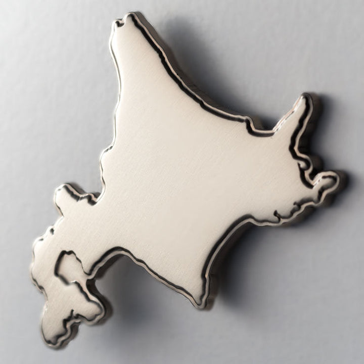 日本列島ピンバッジ/北海道 アンティークシルバー