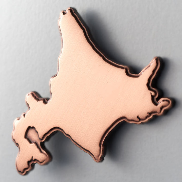 日本列島ピンバッジ/北海道 アンティークコパ―