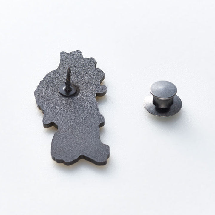 日本列島ピンバッジ/東北 アンティークゴールド