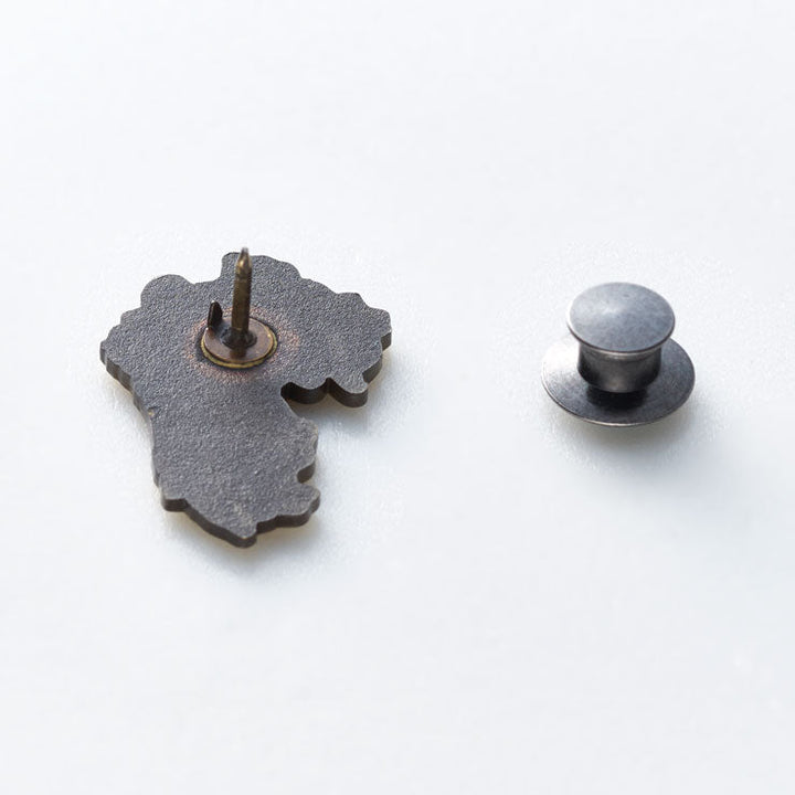 日本列島ピンバッジ/九州 アンティークゴールド