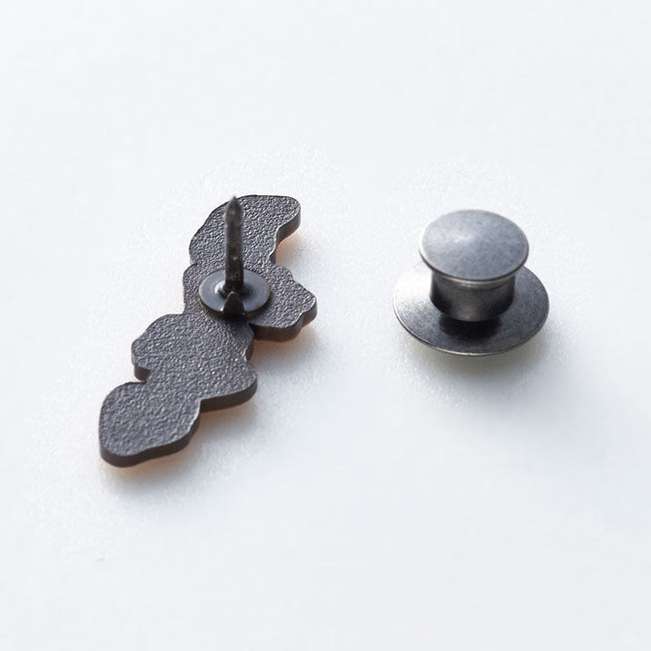 日本列島ピンバッジ/沖縄 アンティークコパ―