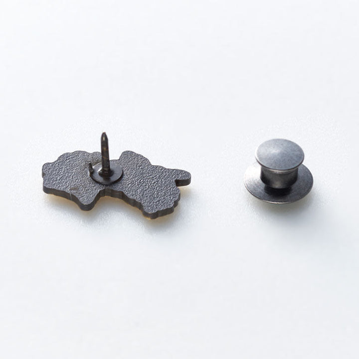 日本列島ピンバッジ/四国 アンティークゴールド