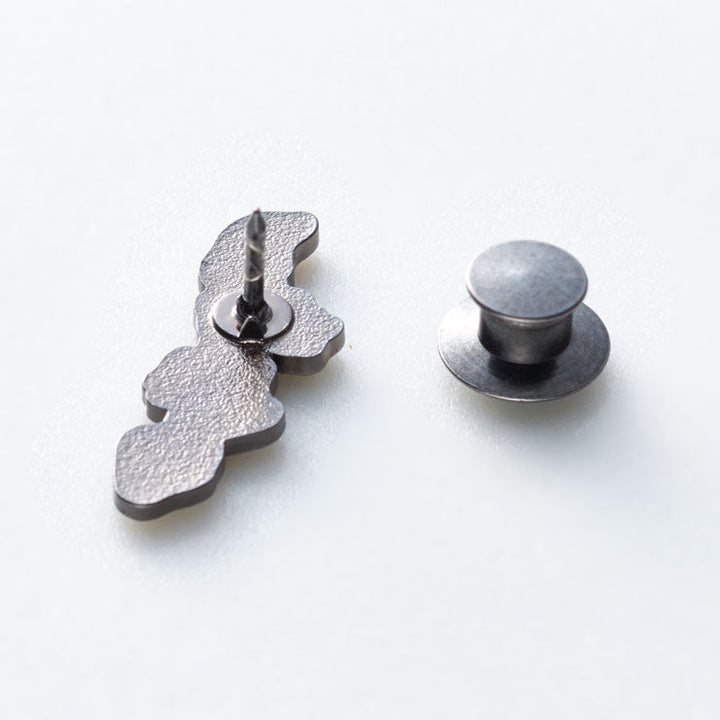 日本列島ピンバッジ/沖縄 アンティークシルバー