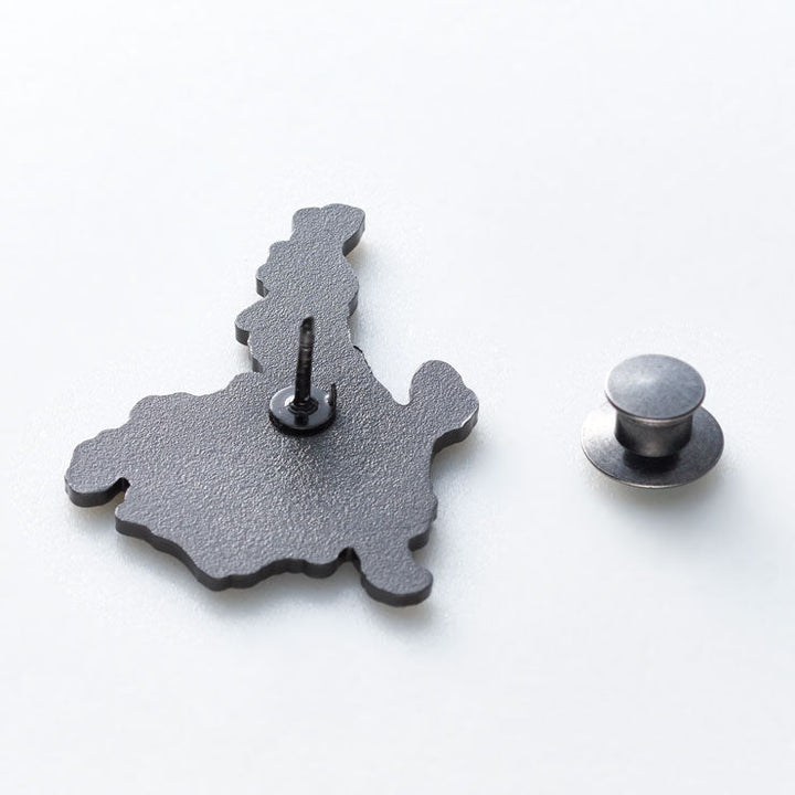 日本列島ピンバッジ/中部 ブラック