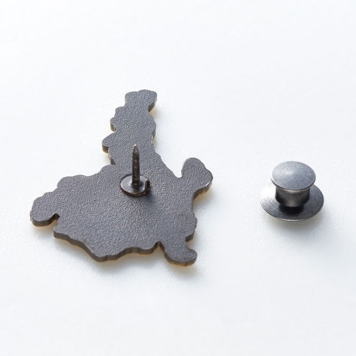 日本列島ピンバッジ/中部 アンティークゴールド