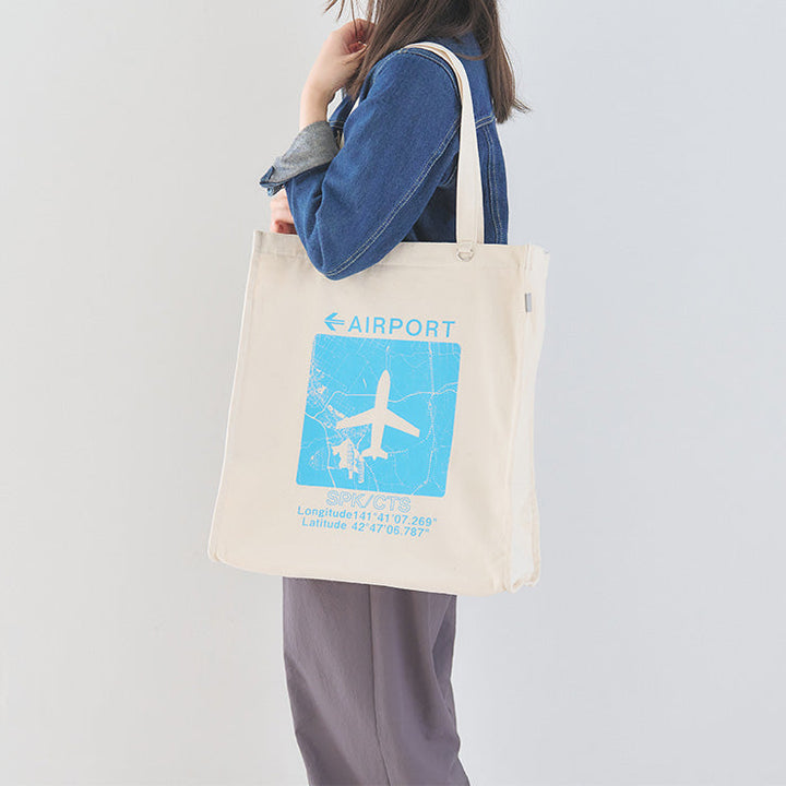 【予約商品】キャンバストートバッグ（ファスナー付）/新千歳空港