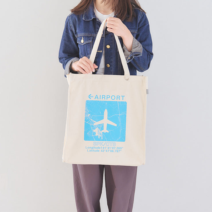 【予約商品】キャンバストートバッグ（ファスナー付）/新千歳空港