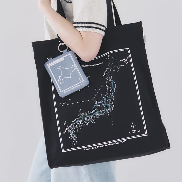 白地図 キャンバスミニポーチ/九州・沖縄地方