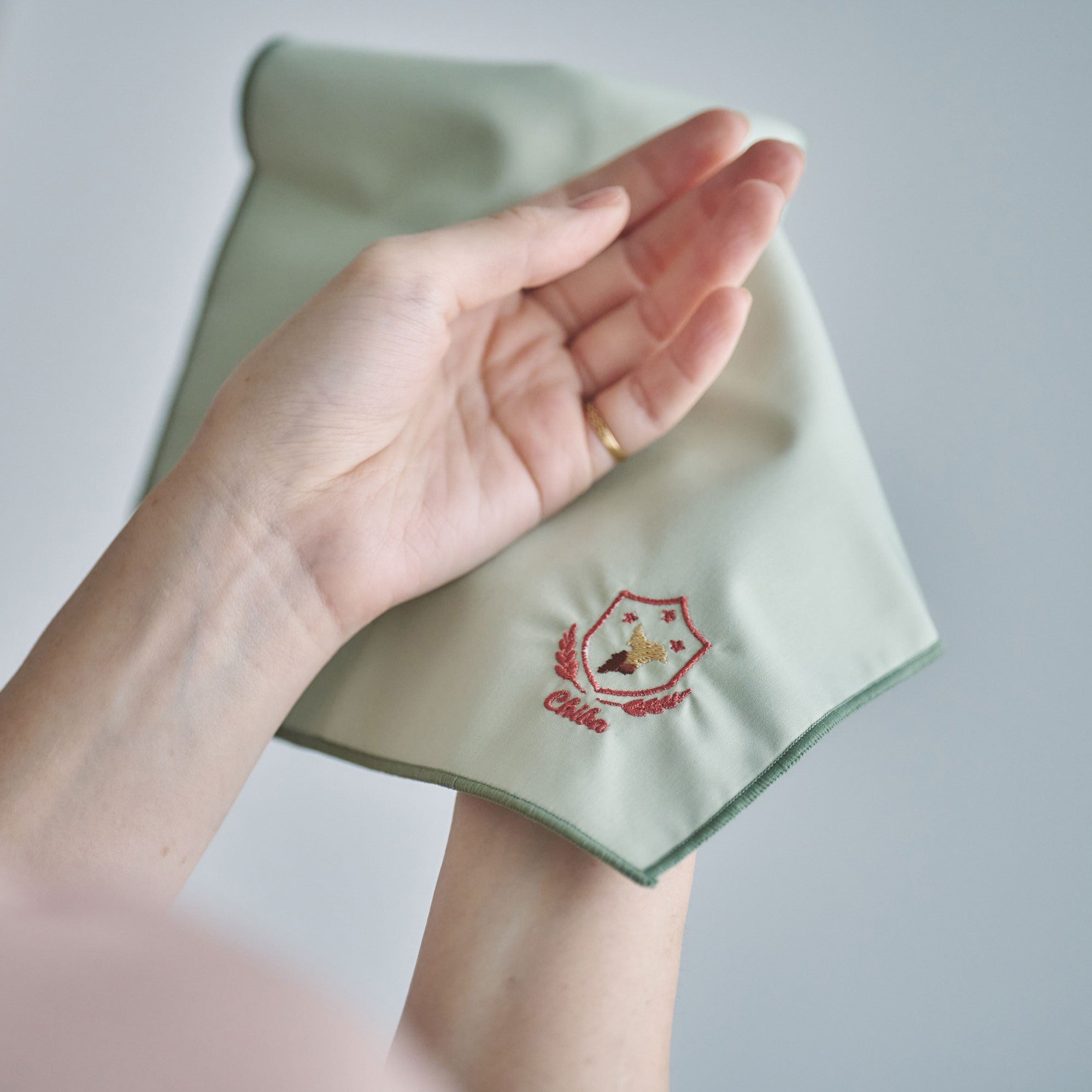 手刺繍ハンカチ　「マイガーデン」ポアンポアン ベトナム手刺繍ハンカチ マイガーデン ポアンポアン - メルカリ