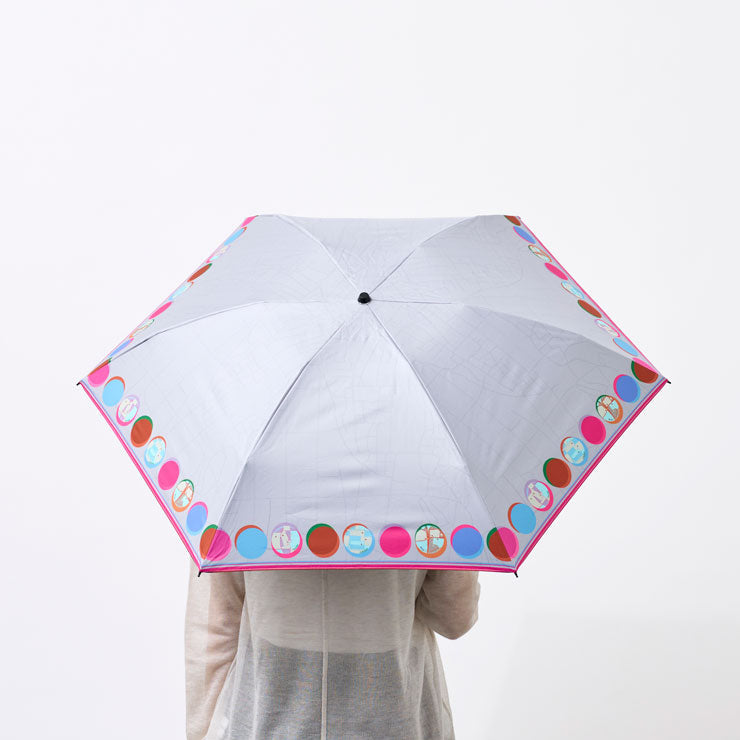 夏のお楽しみセット/晴雨兼用折りたたみ傘と地図柄グッズ計7点セット