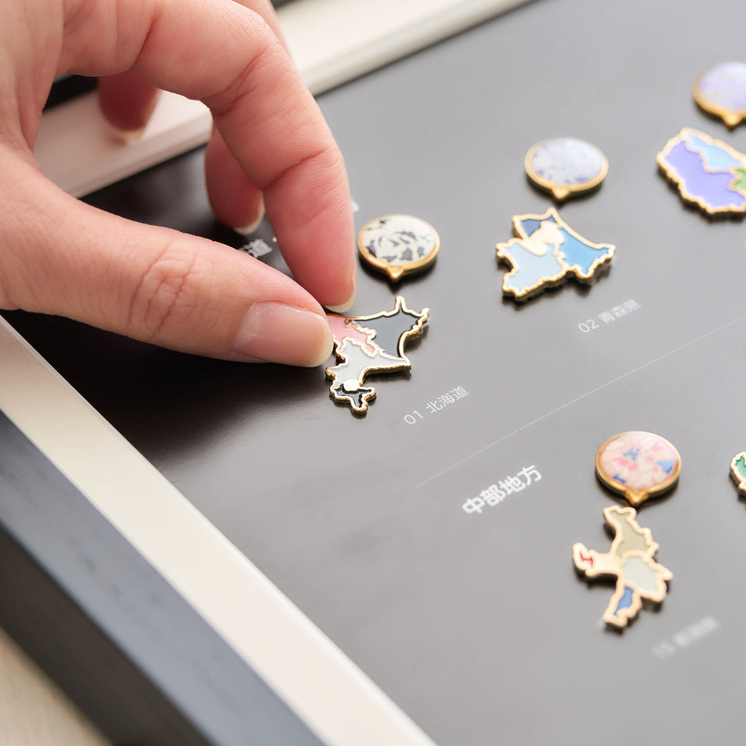 【受注生産】47palette カラーピンズプラス 全国セット（フレーム入）