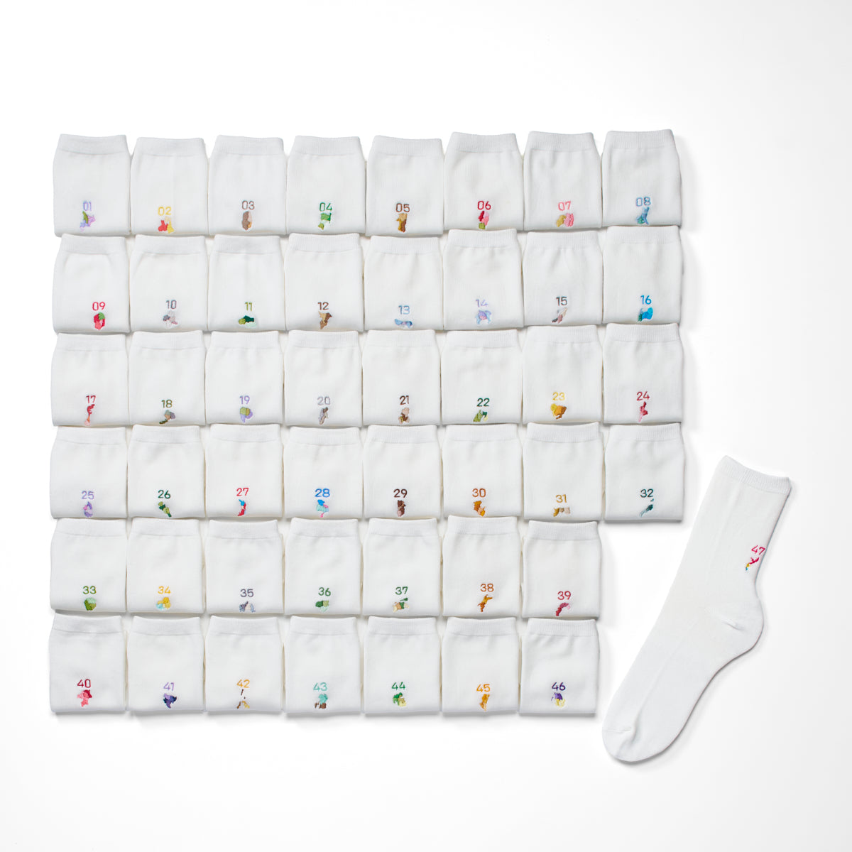 ＳＪ新品ソックス ソックス 2足組/47palette 44大分県｜地図グッズ｜Map Design GALLERY