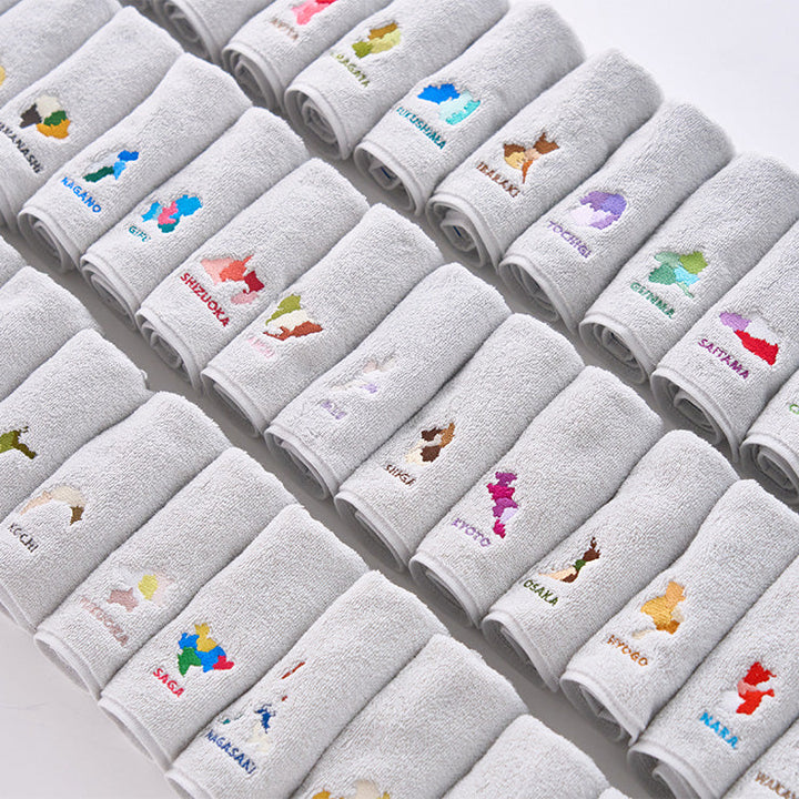 47palette タオルハンカチ(ライトグレー)/22 静岡県