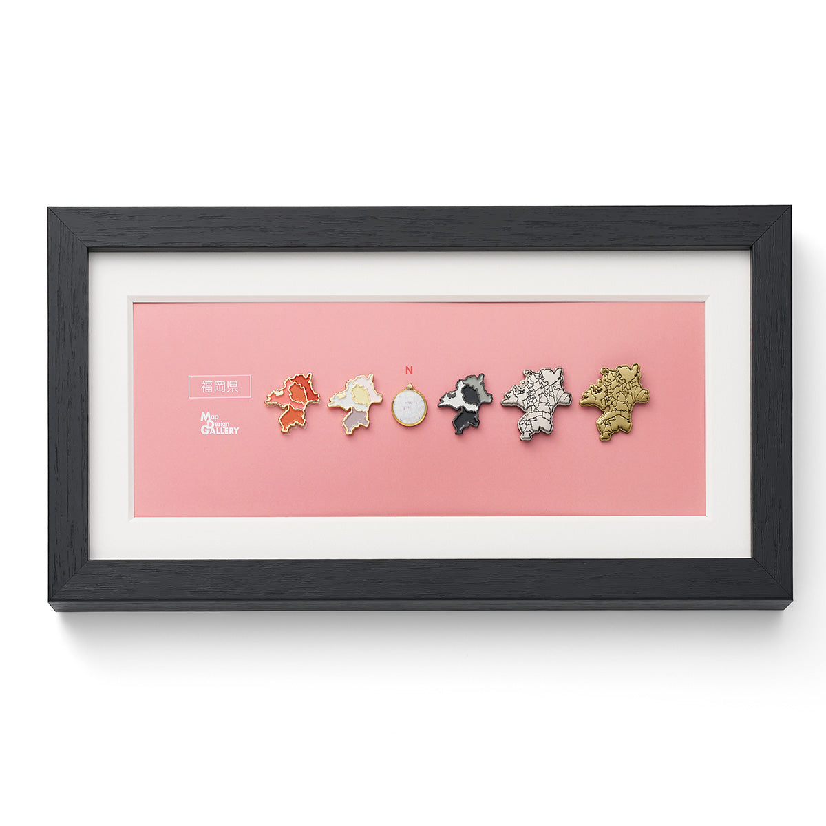 特別なフレーム/ケースに入ったピンバッジセット｜Map Design GALLERY