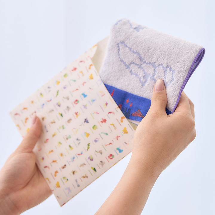 ジャカード織タオルハンカチ/秋田県