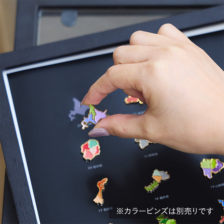 47palette カラーピンズ 全国セット専用フレーム（台紙付き）