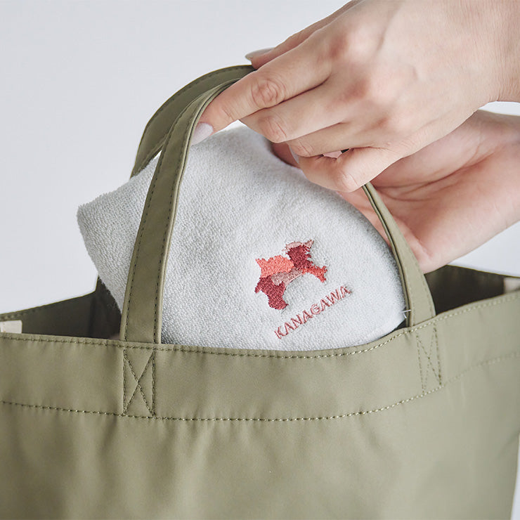 47palette タオルハンカチ(ライトグレー)/22 静岡県