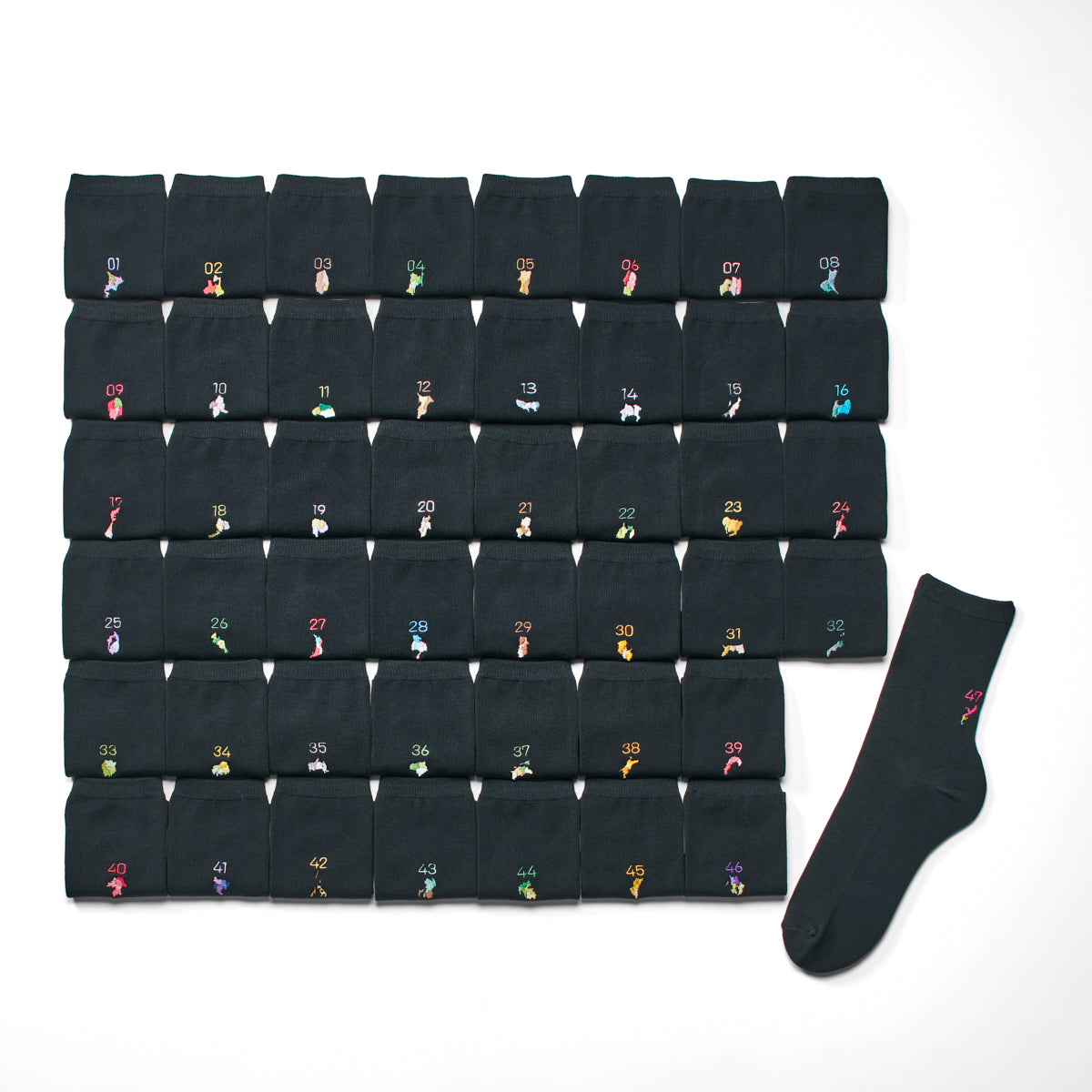 ソックス 2足組/47palette 44大分県｜地図グッズ｜Map Design GALLERY