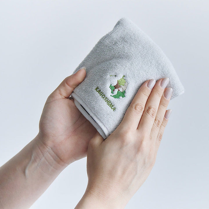 47palette タオルハンカチ(ライトグレー)/46 鹿児島県