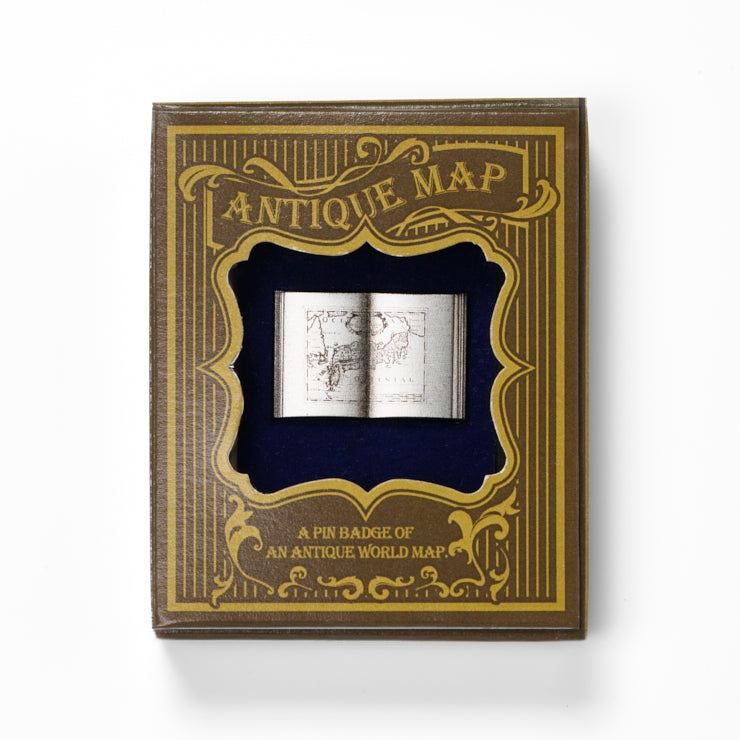 古地図ピンバッジ/本型/日本図（1652年）