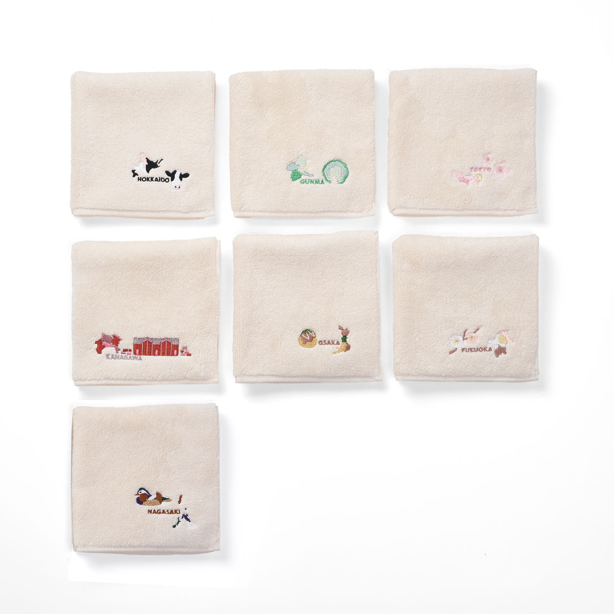 what we want tentoten pastime 北海道物産展 タオル 刺繍タオルハンカチ/北海道｜地図グッズ｜Map Design GALLERY