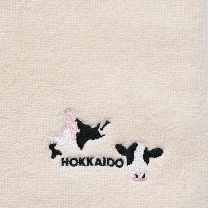 【ギフトセット】刺繍ハンカチ&47paletteタオルハンカチ(不織布袋付) /01北海道
