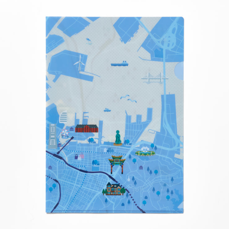 クリアファイル（2枚）/タビマップ 横浜｜地図グッズ｜Map Design