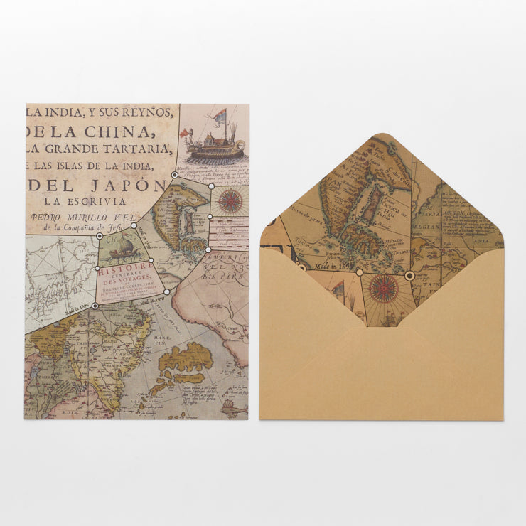 古ちず】レターセット/冒険心 ジパング｜地図グッズ｜Map Design
