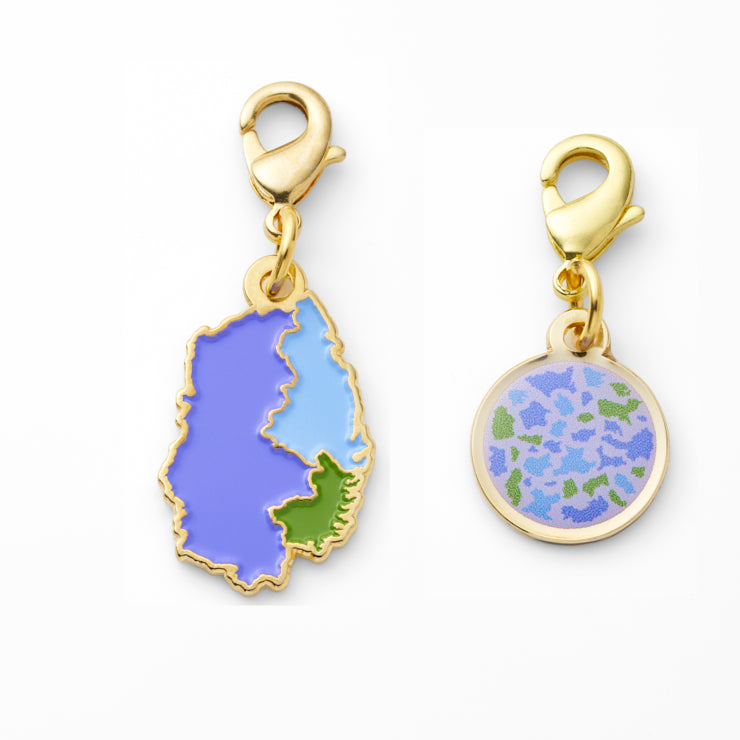 47palette メタルチャーム(2種)/03岩手県｜地図グッズ｜Map Design