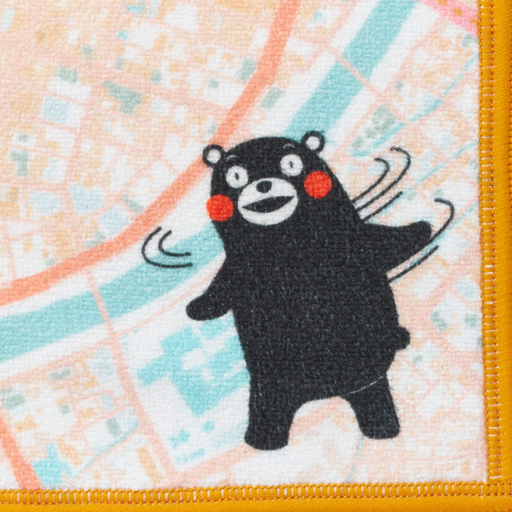 タオルハンカチ/くまモンVer.（熊本城）｜地図グッズ｜Map Design