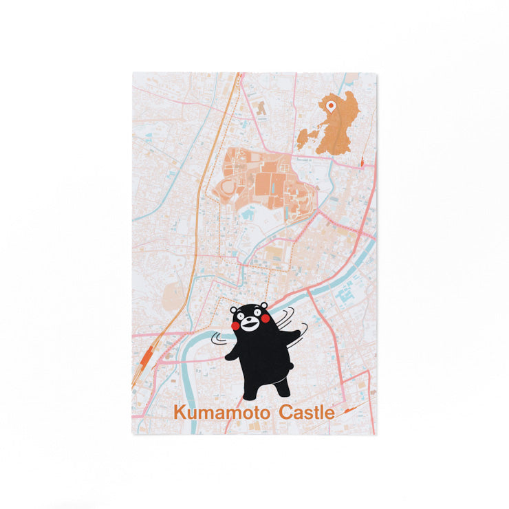 ポストカードブック（10枚）/くまモンVer.｜地図グッズ｜Map Design