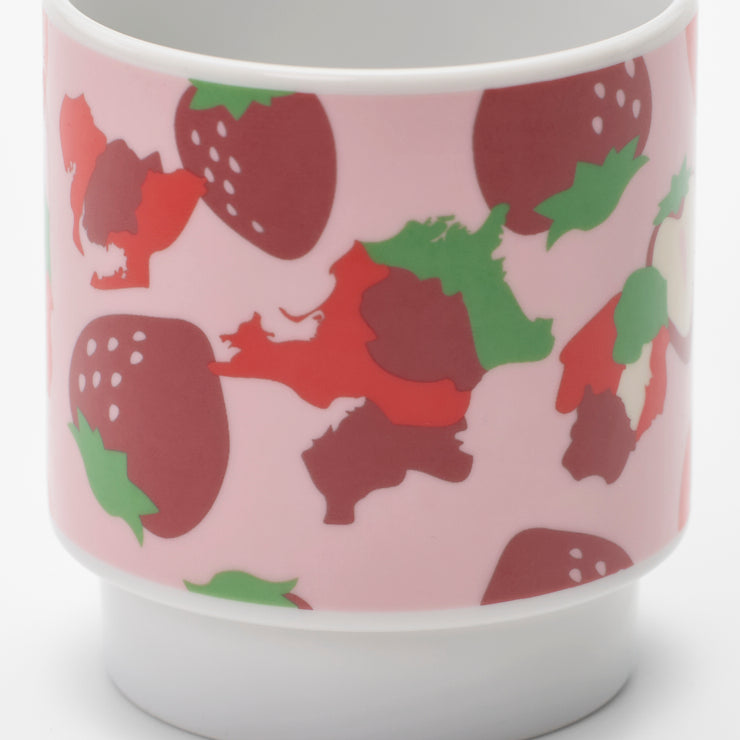 美濃焼マグカップ/フルーツ いちご｜地図グッズ｜Map Design GALLERY