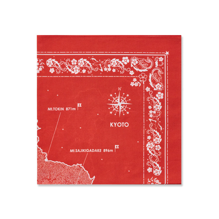 バンダナ/京都府｜地図グッズ｜Map Design GALLERYオンラインストア