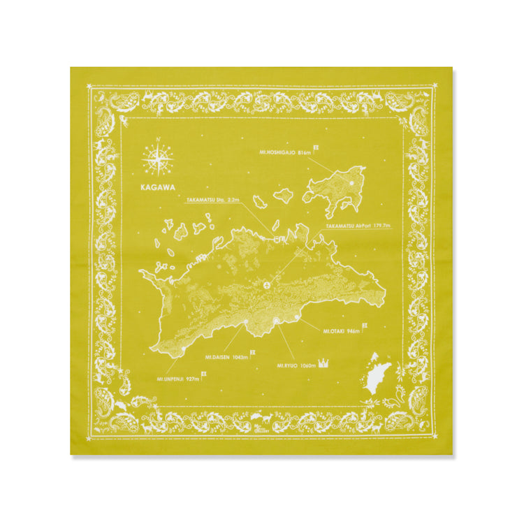 バンダナ/香川県｜地図グッズ｜Map Design GALLERYオンラインストア