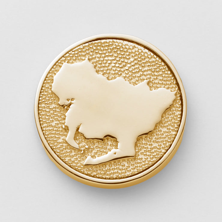 K18(刻印なし) ピンブローチ　ピンバッジ 18金・銀製 47都道府県ピンバッジ/ピンブローチ｜Map Design