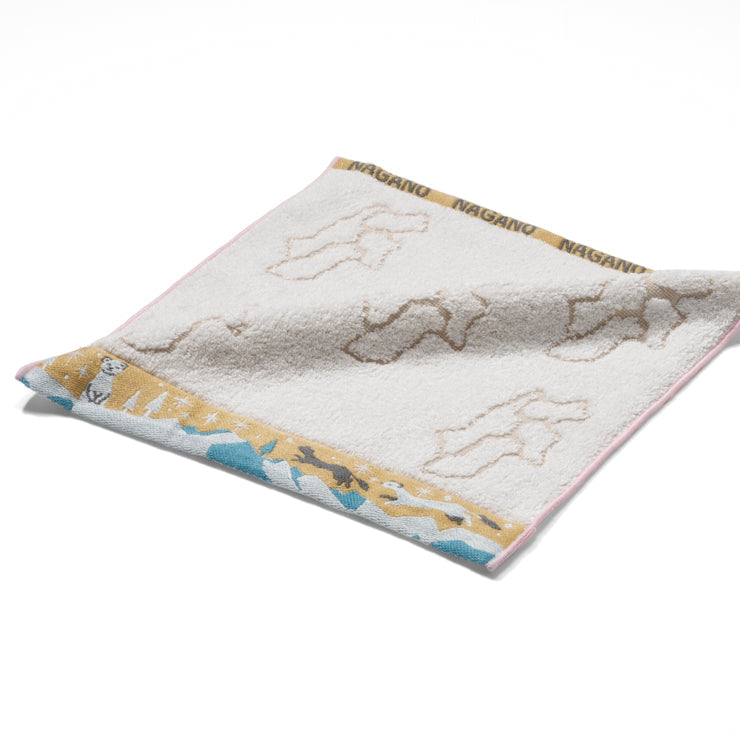 ジャカード織タオルハンカチ/長野県｜地図グッズ｜Map Design GALLERY